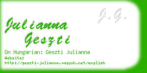 julianna geszti business card